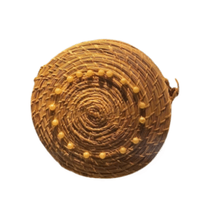 Round handmade bag